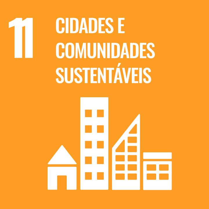 Logo ODS Cidades e comunidades sustentáveis
