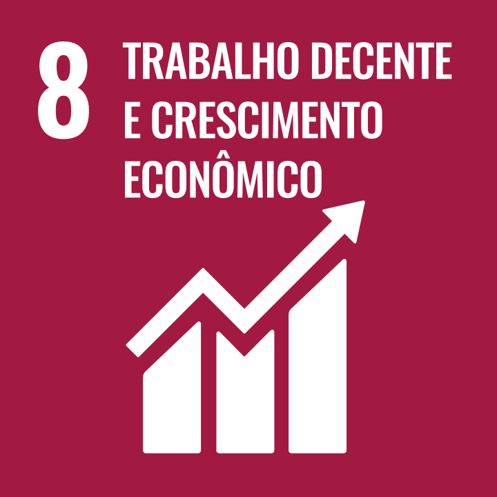 Logo ODS Trabalho decente e crescimento econômico